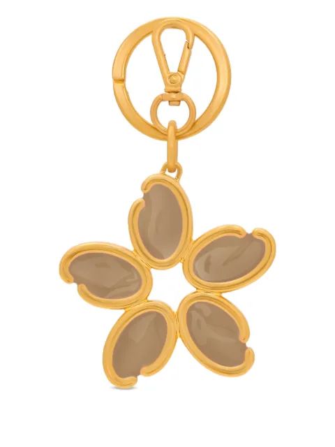 Oscar de la Renta O Flower charm keyring Gold 00NA1002KEYSAN