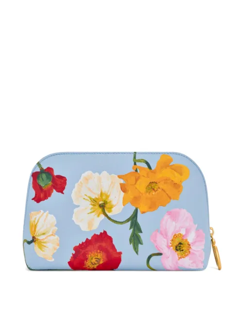 Oscar de la Renta medium poppy-printed makeup bag Blue 00NHS0082PLPBUE