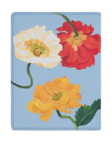 Oscar de la Renta poppy-printed passport cover Blue 00NHS0012POPBUE