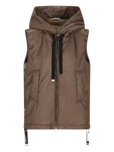 Max Mara hooded zip-up gilet Brown 2619291044600