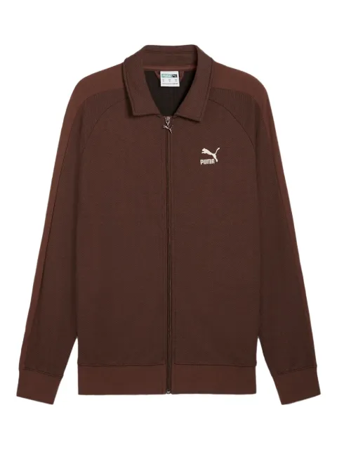PUMA logo-detail track jacket Brown 62639765