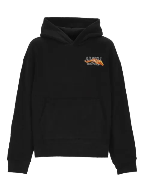 AMIRI logo-print hoodie Black AMTOJR1051