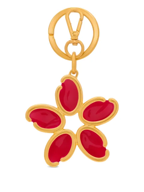 Oscar de la Renta O Flower charm keyring Gold 00NA1002KEYCHY