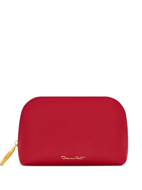 Oscar de la Renta small zip-up makeup bag Red 00NHS009PLTCHY