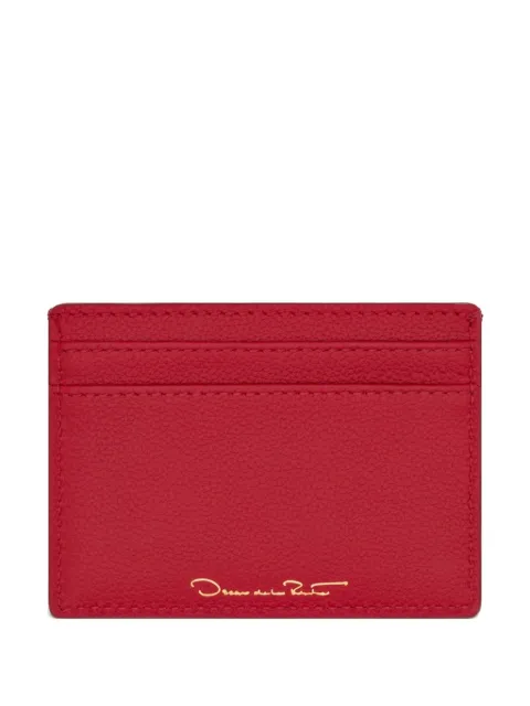Oscar de la Renta logo-detailed card holder Red 00NHS005PLTCHY