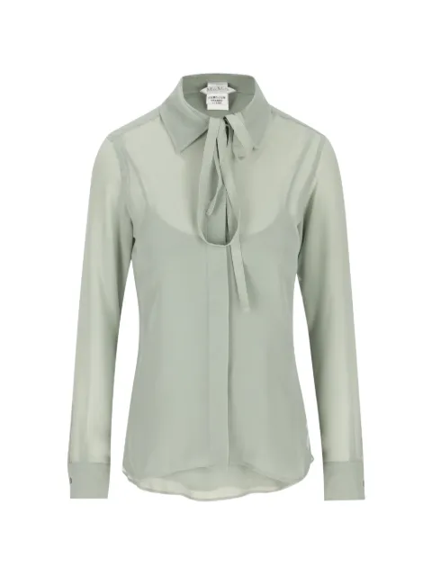 Max Mara tie-neck top Green 2611261012600