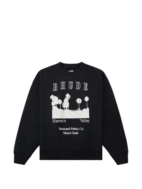 RHUDE Thousand Palms sweatshirt Black RHFW25ST05012