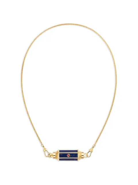 Marie Lichtenberg Baby Locket ruby lapis necklace Gold ML012077