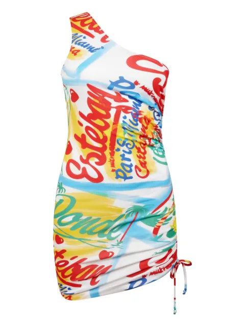 Donde Esteban Bazurto one-shoulder mini dress White D41DRS221
