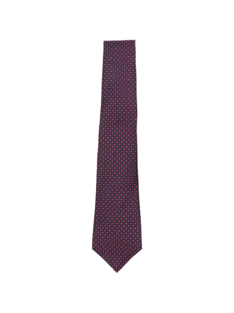 Kiton geometric-pattern tie Blue UCRVKRC08L4608