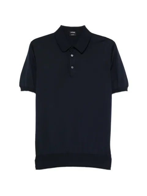 Kiton buttoned polo shirt Blue 1200UMKXX33K400J