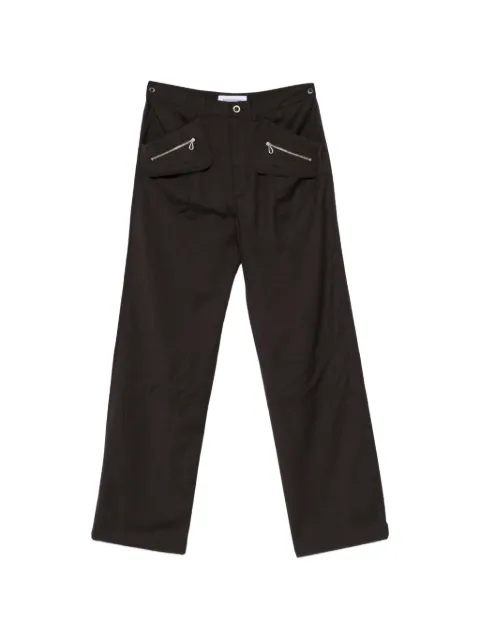 Kiko Kostadinov Komlo zipped wool trousers Brown KOMLOTROUSER