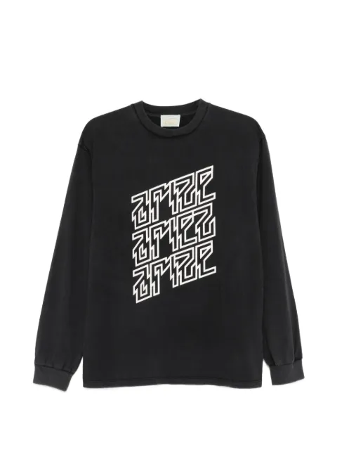 Aries Ariez Arize faded long-sleeve T-shirt Black AR6002605