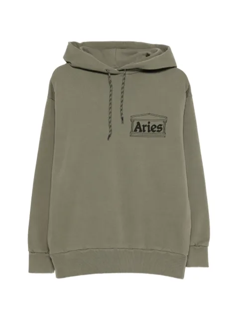 Aries temple-print hoodie Green AR2002305