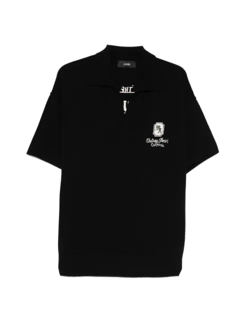 AMIRI Ma Chateau polo shirt Black AMTOKN1068