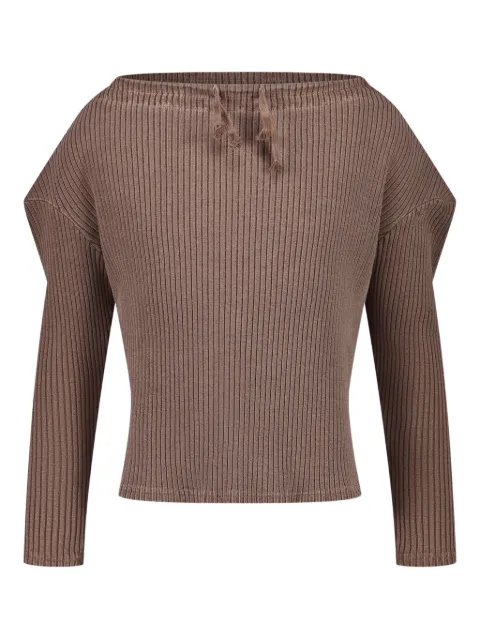 LUEDER Gambeson ribbed long-sleeved sweater Brown GAMBESONRIBBEDLONGSLEEVE