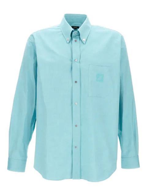 FENDI cotton logo shirt Blue FS1296AVZD