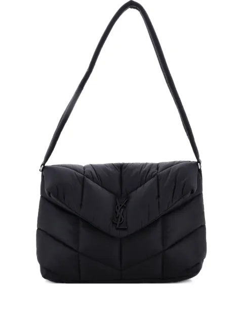 Saint Laurent Pre-Owned Loulou Puffer Messenger Bag Quilted Econyl shoulder bag Black C2F4IVIV23NP0GQY