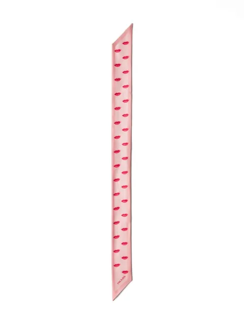 Prada lips-print scarf Pink 1FF0082IG2