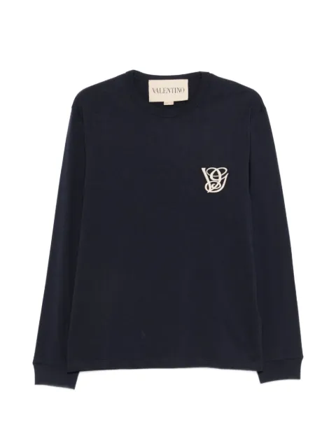 Valentino Garavani long-sleeved graphic T-shirt Blue VMG18DBD5