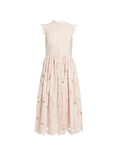 ERDEM floral-cutwork sleeveless midi dress Pink PS26D650955013