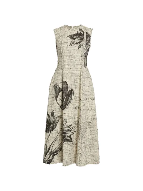 ERDEM floral-print sleeveless midi dress Neutrals PS26D155R70259008
