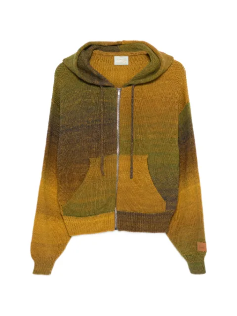 Aries long-sleeve hoodie cardigan Green AR2005105