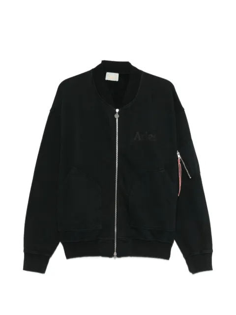 Aries Temple faded bomber jacket Black AR2000405