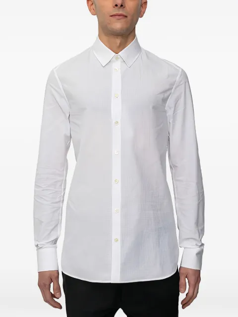 Deepti cotton shirt White LONGSLEEVECROSSSHOULDERSEAMSHIRT