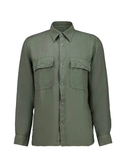 120% Lino long-sleeve shirt Green 33ALIM19SG0115000