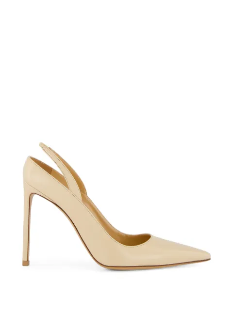 Francesco Russo slingback pointed pumps Neutrals R1P1029
