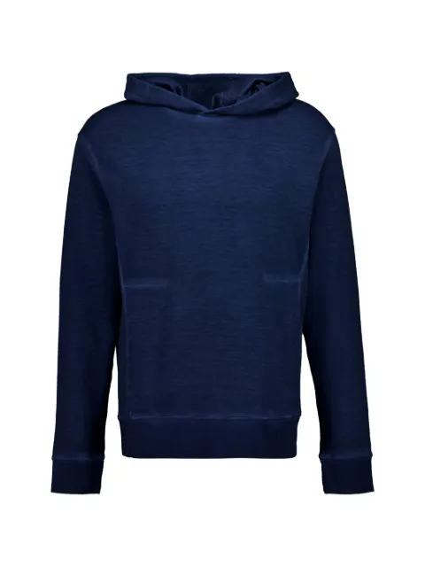 120% Lino long-sleeve hoodie Blue 33ALIM79IBG461S01