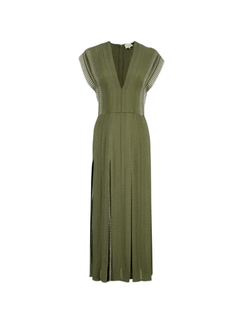 Zeus+Dione Selene V-neck midi dress Green CLDR1068