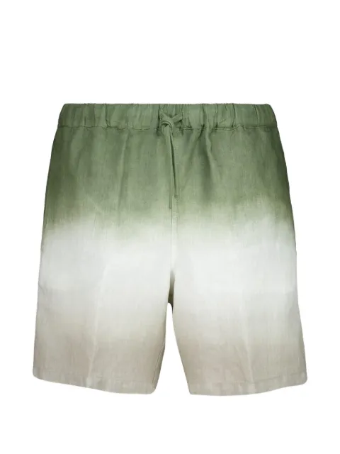 120% Lino drawstring ombré bermuda shorts Green 33ALIM29DZ0253T00
