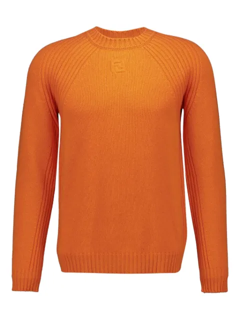 FENDI crew-neck long-sleeve sweater Orange FZE074AW0J
