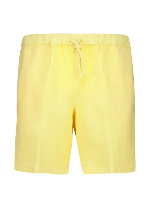 120% Lino drawstring-waist bermuda shorts Yellow 33ALIM29DZ0253000