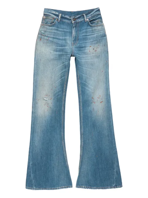 Acne Studios flared patch trousers Blue A00583
