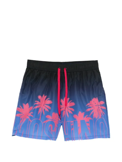 Moschino palm-tree print swim shorts Blue A42099308
