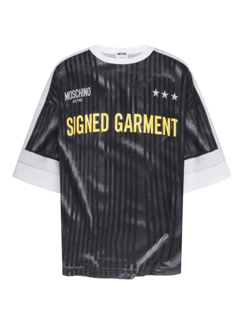 Moschino striped cotton T-shirt Black A07010241