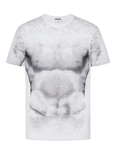 Moschino printed organic cotton jersey T-shirt White A07240245