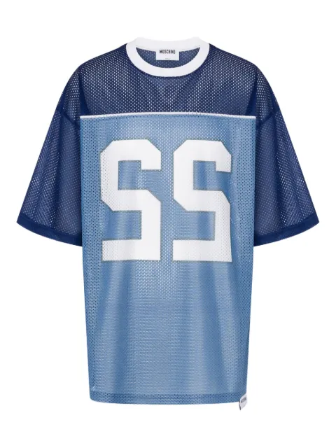 Moschino mesh panelled T-shirt Blue A07260247