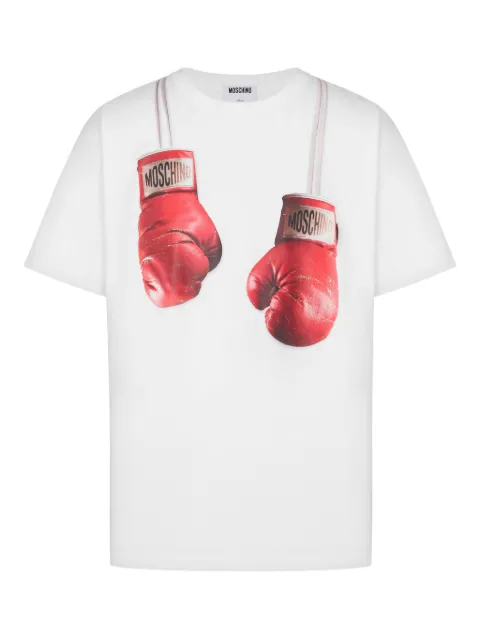 Moschino boxing-gloves trompe-l'oeil T-shirt White 07230241