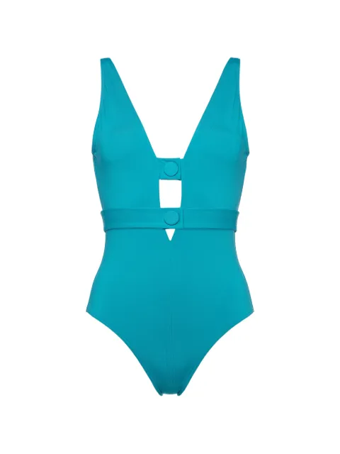 ERES Exception V-neckline swimsuit Blue 012604
