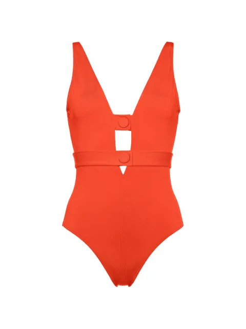 ERES Exception V-neckline swimsuit Red 012604
