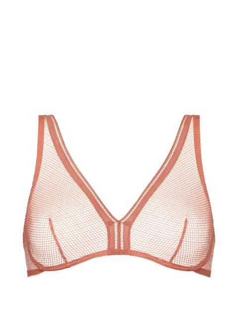 ERES underwire triangle mesh bra Pink 64017
