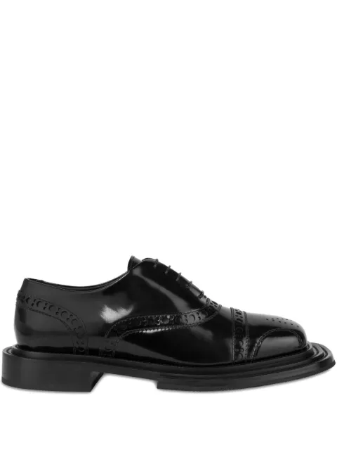 Moschino brushed calfskin derby shoes Black MB10453M0OGE5