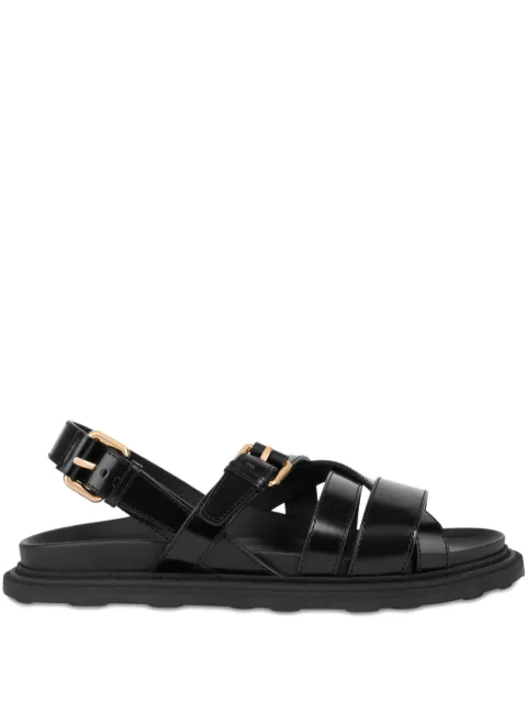 Moschino brushed calfskin sandals Black MB16013G0OGB0