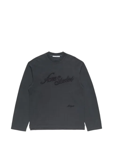 Acne Studios embroidered logo T-shirt Grey CL0437
