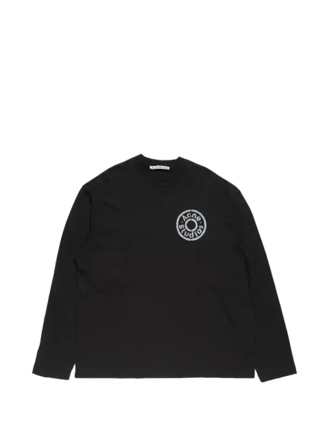 Acne Studios logo-print long-sleeve T-shirt Black CL0428