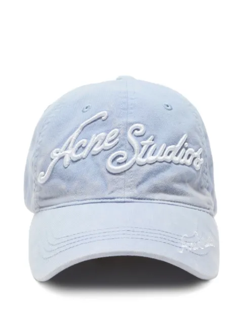 Acne Studios embroidered logo cap Blue C40416